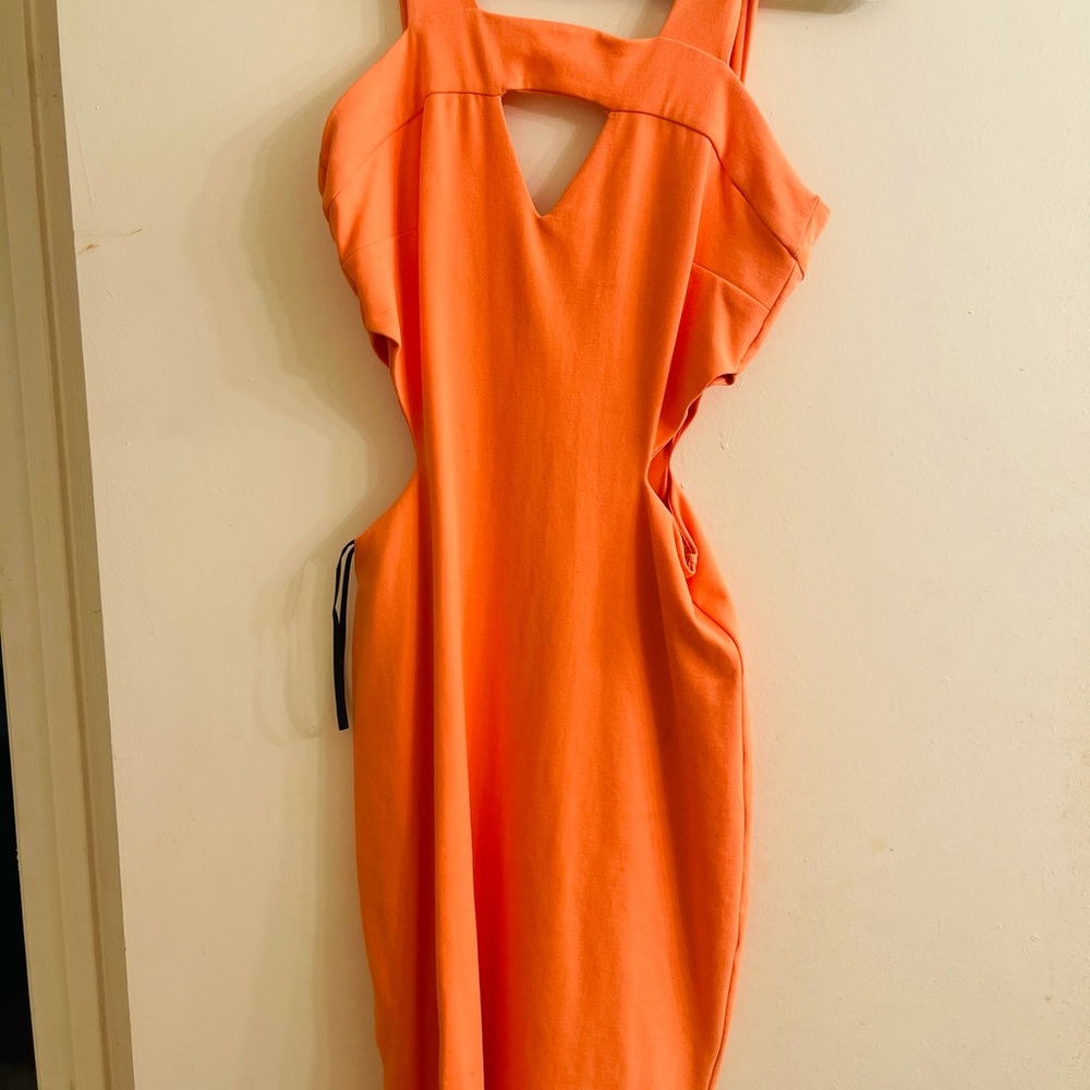 Sexy peach BEBE dress